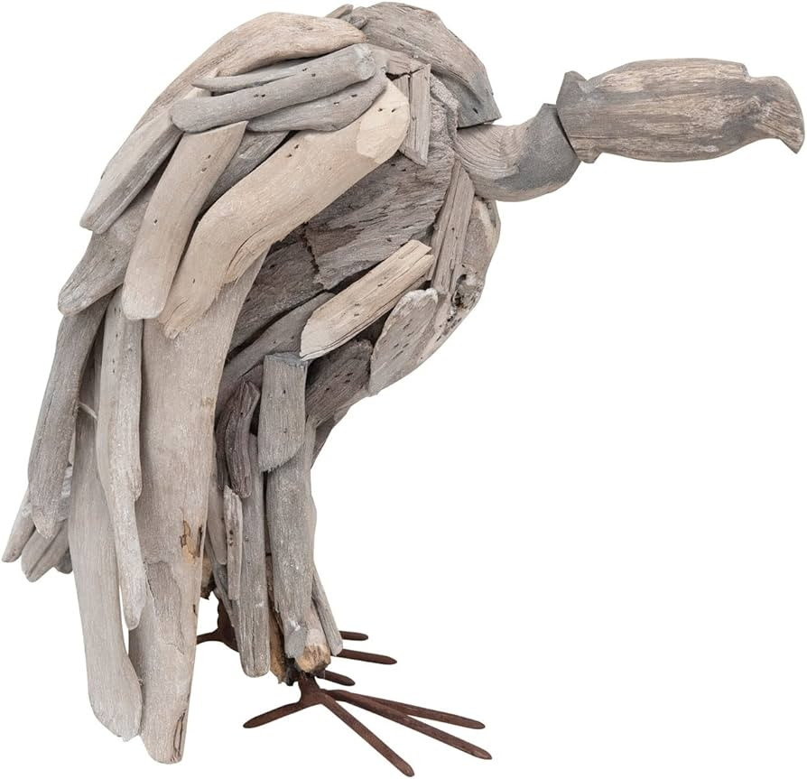 Creative Co-Op Handmade Driftwood Vulture with Metal Feet with Natural Color, Metal Feet, by Crea... | Amazon (US)