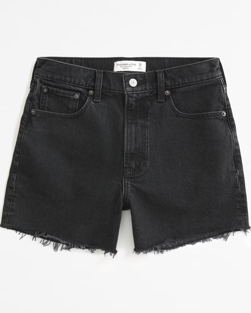 Women's High Rise 4" Mom Short | Women's Bottoms | Abercrombie.com | Abercrombie & Fitch (US)
