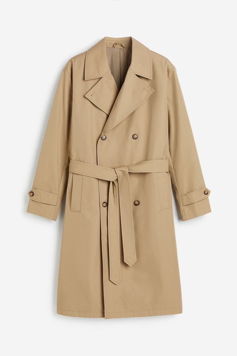 H & M - Oversized Fit Trench Coat - Beige | H&M (US + CA)