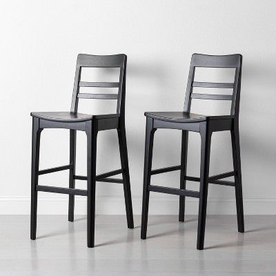2pk Wood Ladder Back Bar Stool - Hearth & Hand™ with Magnolia | Target