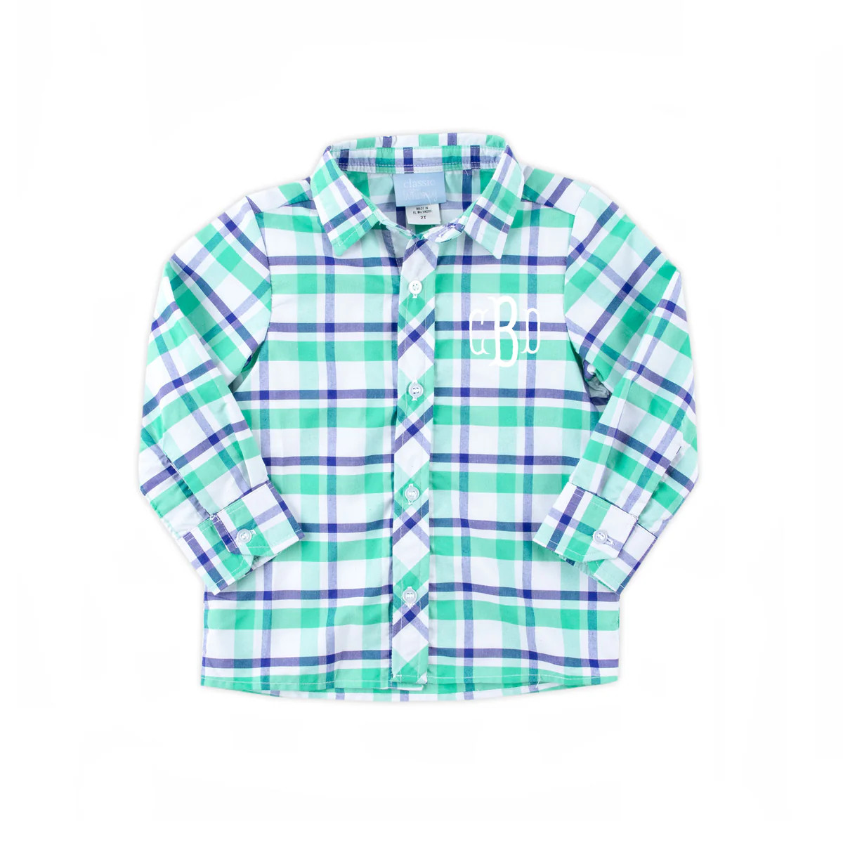 Green & Blue Plaid Button Down Shirt | Classic Whimsy