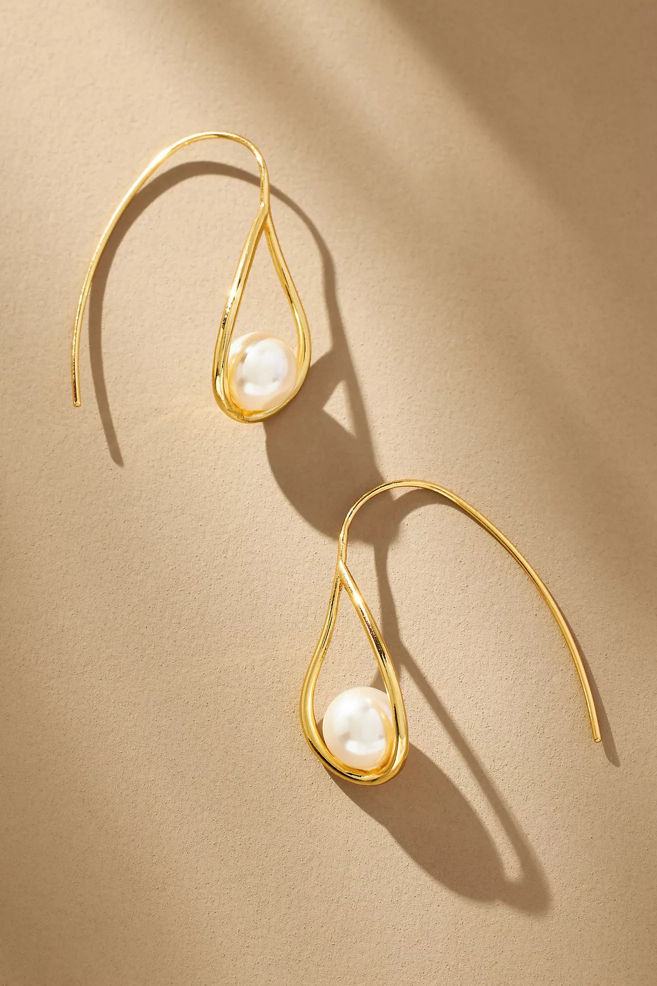 Looped Pearl Threader Earrings | Anthropologie (US)