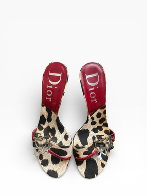 Christian Dior Galliano Leopard I Love Heart Dior Mule Heel 36.5 SAVE $ DIRECT | eBay US