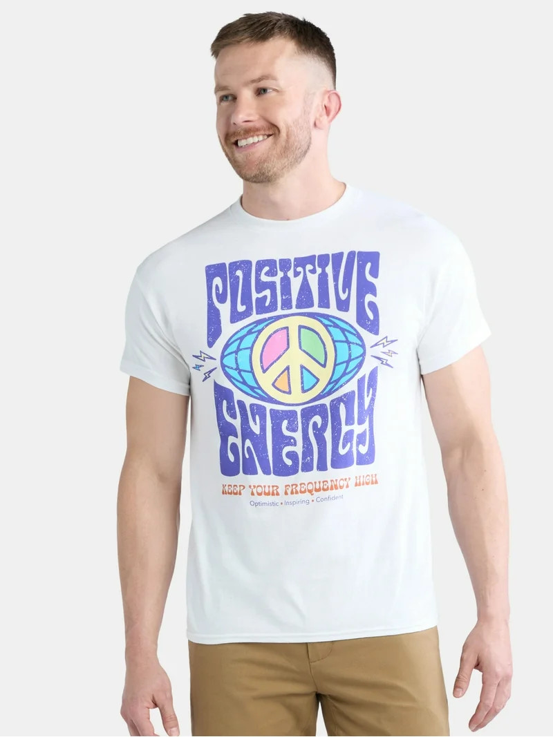 Men's and Big Men's Positive Energy Cotton Graphic Tee, Size S-3XL | Walmart (US)