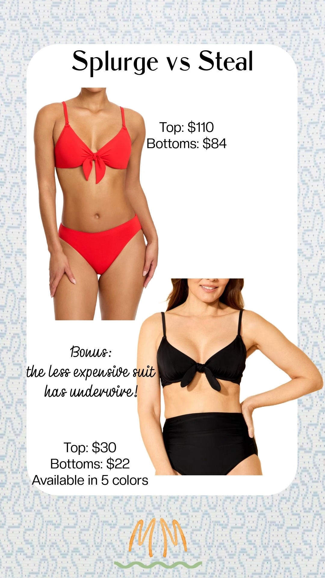 Available in 5 colors!

#swimsuits #dupes #dupe #dupeswimsuits #resortwear #underwireswimsuits #underwireswimsuit #twopieceswimsuits #targetfashion #targetfinds 

#LTKFindsUnder50 #LTKTravel