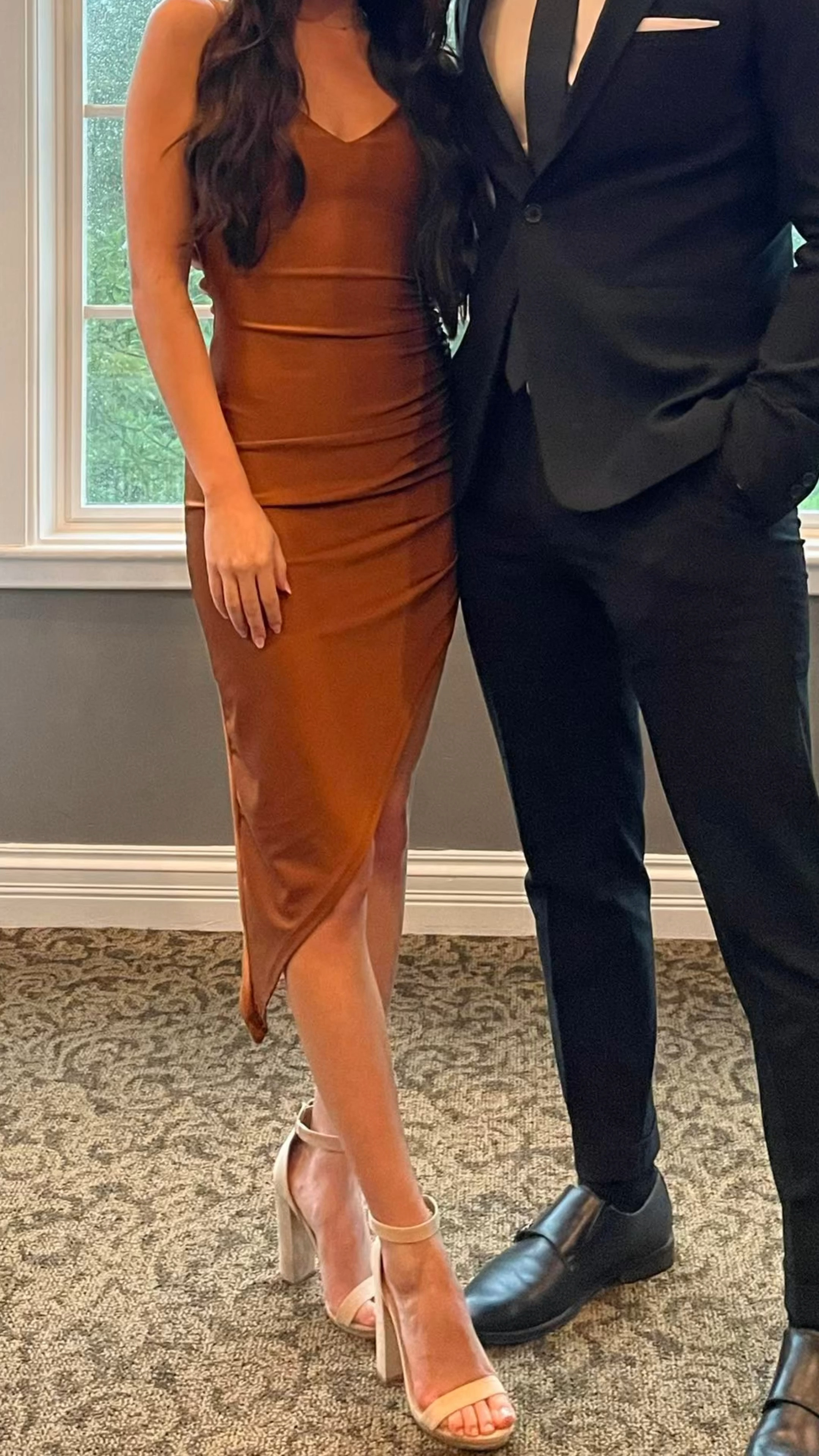 Another wedding guest dress! I love the copper color in this dress, it’s super in right now! I also feel like this is a good dress for other occasions like a cocktail party or event 🧡 #weddingguest

#LTKparties #LTKstyletip #LTKwedding
