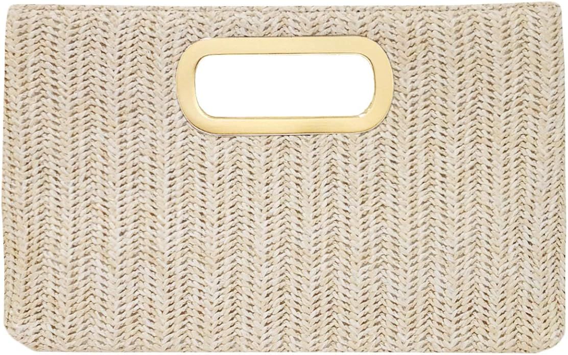 Top Handle Straw Clutch | Amazon (US)