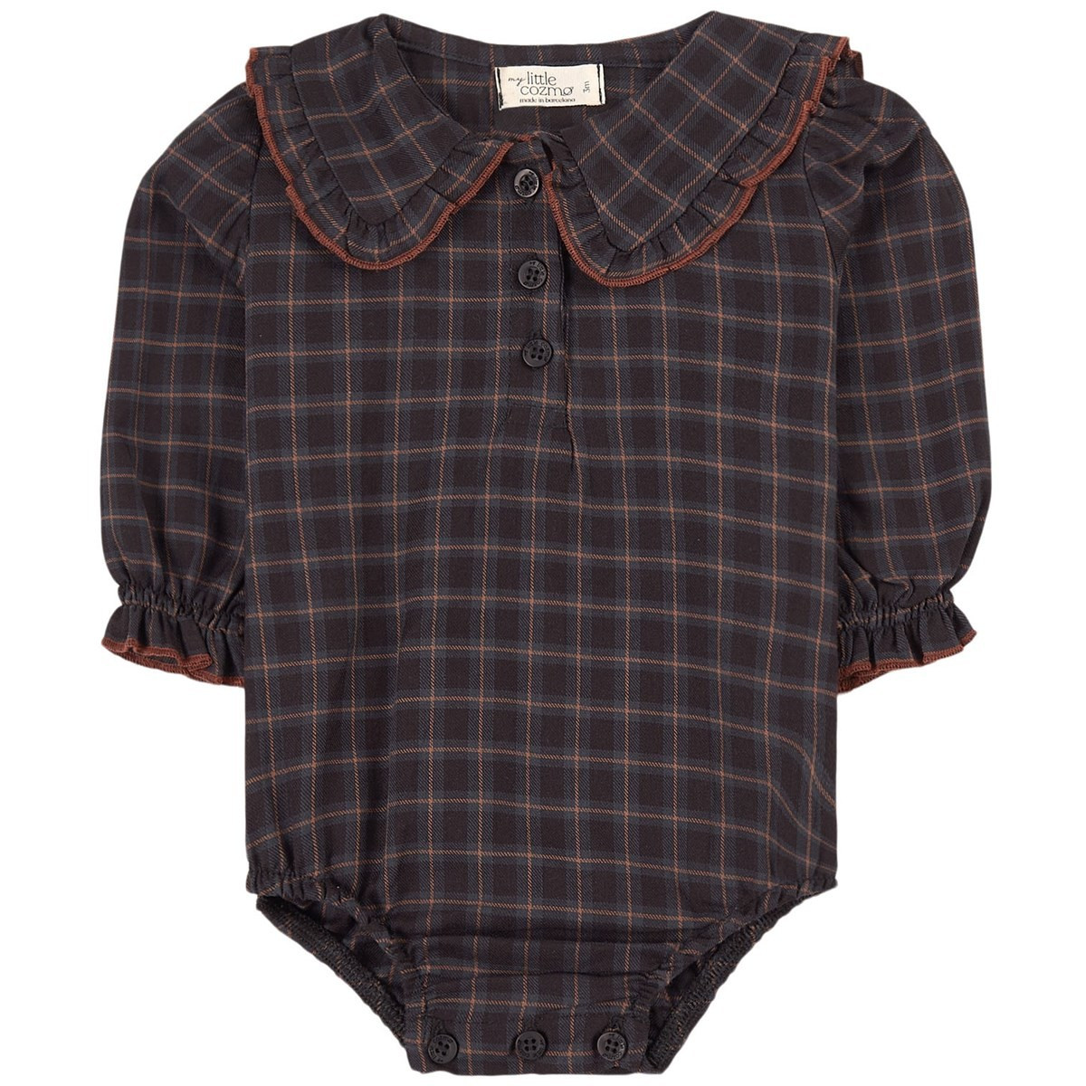 My Little Cozmo Black Plaid Romper | AlexandAlexa | Alex and Alexa (UK)