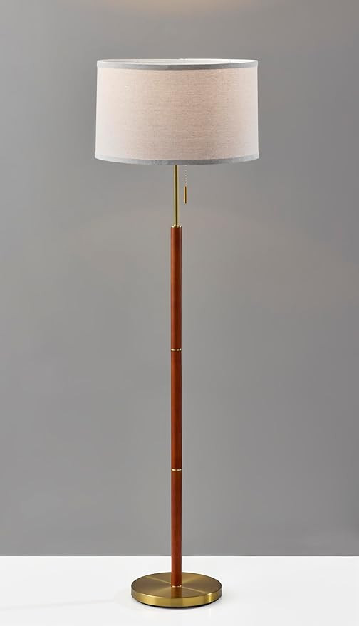 Walnut Brass Floor Lamp | Amazon (US)