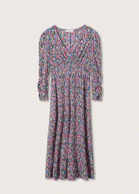 Printed pleated dress | MANGO (US)