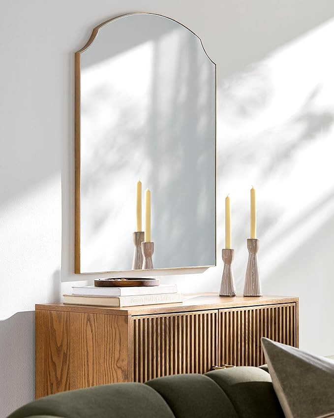 Livabliss x Galey Alix Landon Traditional Accent Mirror, 36" H x 29" W x 1" D, Gold | Amazon (US)