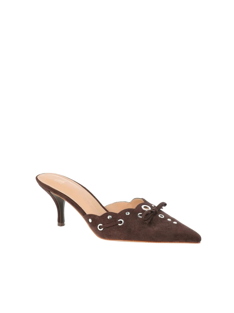 Time and Tru Women's Studded Kitten Heel Mules | Walmart (US)
