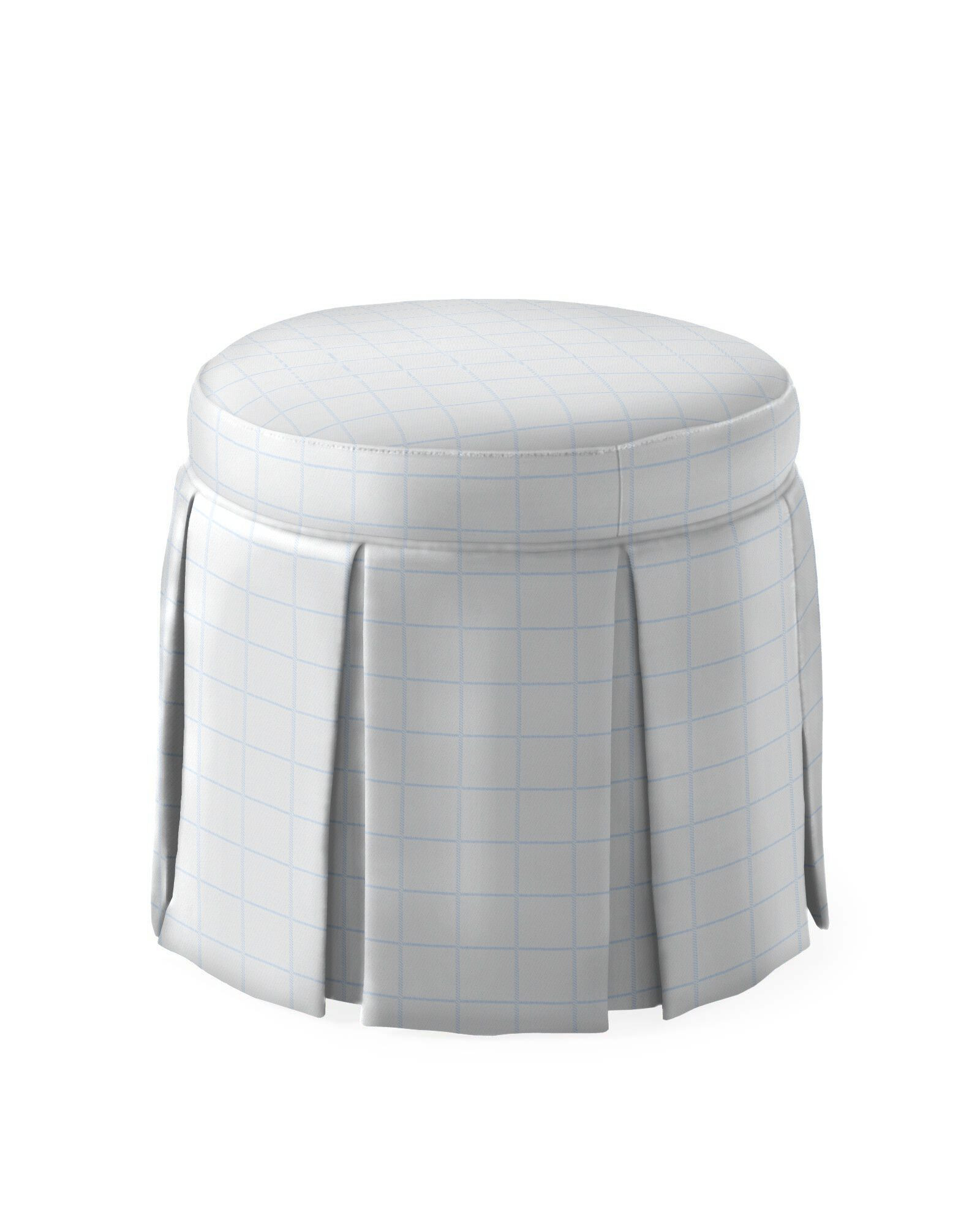 Harrison Round Stool - Skirted | Serena and Lily