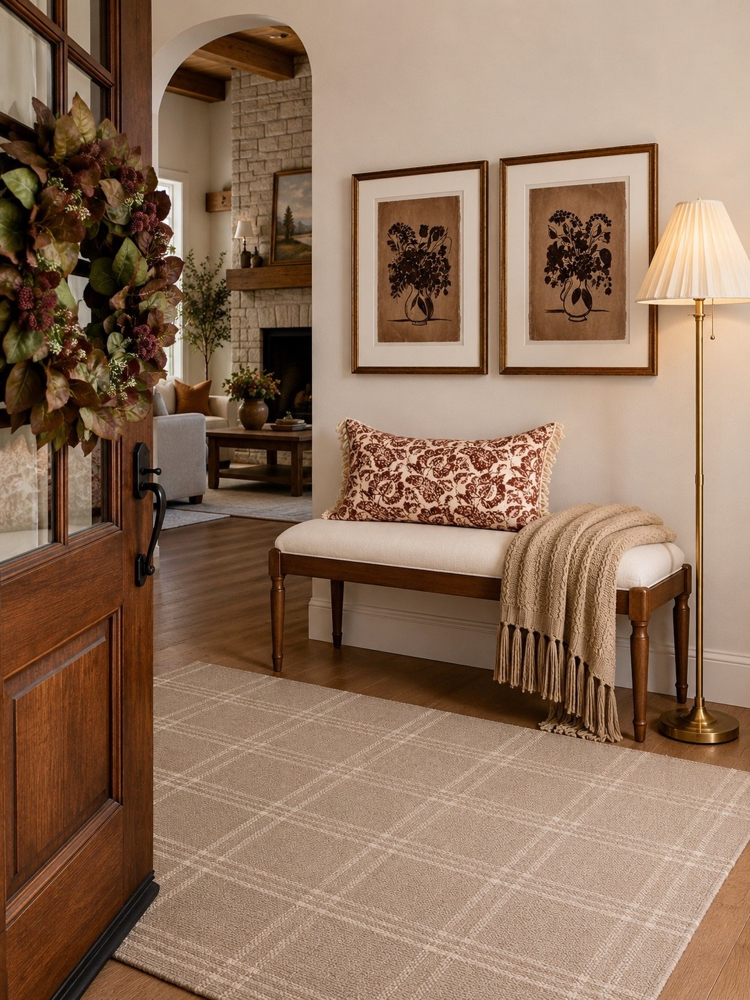 Target Studio McGee Entryway Finds Launching May 31 ✨

The new Studio McGee collection launches May 31 at 3 AM EDT, and these entryway pieces are already at the top of the wish list. The warm wood bench, vintage-inspired artwork, cozy pillow, textured throw, classic floor lamp, and neutral plaid rug create a collected designer look that feels timeless and welcoming.

Perfect for creating a beautiful first impression while adding warmth, texture, and function to any entryway. These are the kinds of pieces that make a home feel instantly finished.

Follow @farmtotablecreations on Instagram for more home finds, styling ideas, and new collection launches.

#targethome #studiomcgee #entrywaydecor #targetfinds #homedecor

entryway decor | studio mcgee target | target home finds | entryway bench | foyer decor | neutral home decor | traditional style | collected home | warm neutral decor | plaid rug | floor lamp | wall art | decorative pillow | throw blanket | front entry styling | designer look for less | target style | home refresh | cozy home | classic decor | luxury for less | foyer inspiration | neutral styling | home finds | target launch

#LTKHome #LTKSeasonal