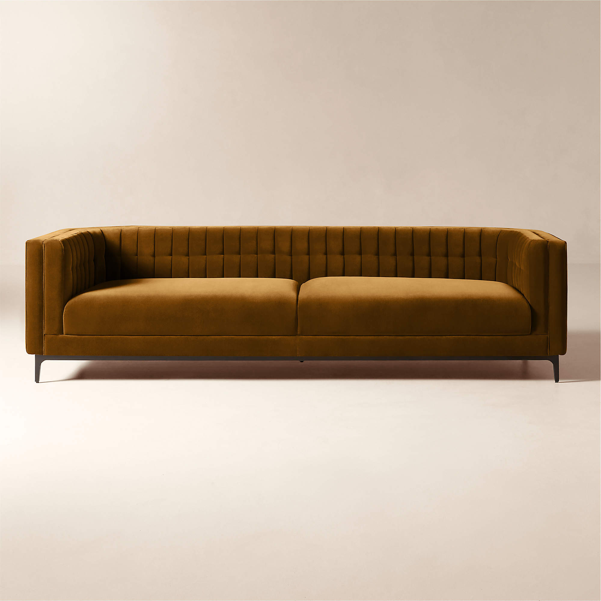 Ambroise 104" Amber Velvet Sofa + Reviews | CB2 | CB2