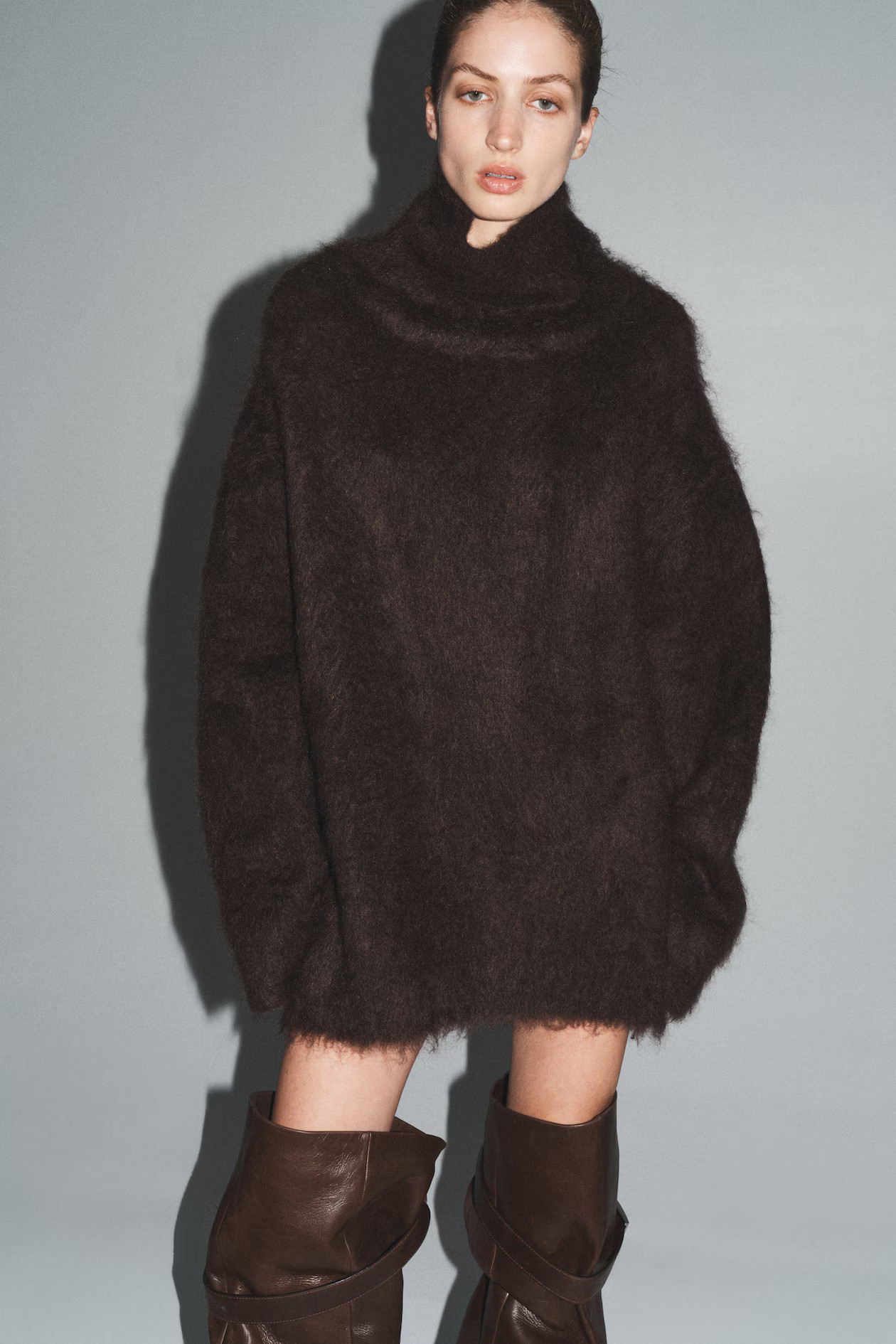 Pull à col montant en mohair mélangé | H&M (FR, IT, ES, PT, BE)