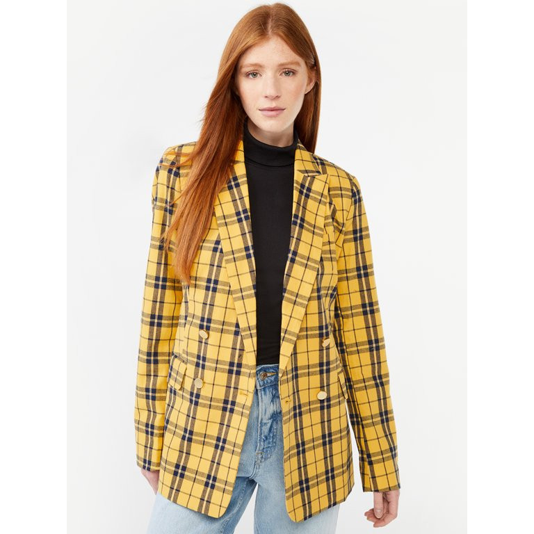 Free Assembly Women's Slim Double Breasted Blazer - Walmart.com | Walmart (US)