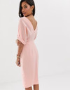 Click for more info about ASOS DESIGN wiggle midi dress in blush