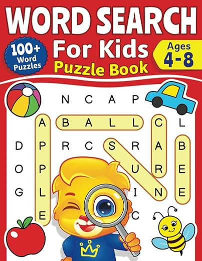 Word Search For Kids Puzzle Book: 100+ Word Puzzles | Fun Challenges For Children Ages 4-8 | Sear... | Amazon (US)