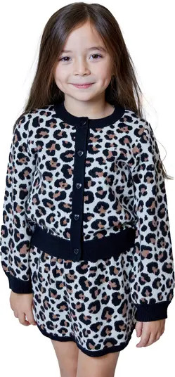 Kids' Animal Print Cardigan & Skirt Set | Nordstrom Rack