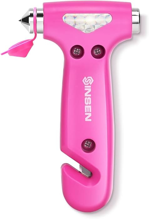 SINSEN Car Safety Hammer, Automotive Window Breaker and Seatbelt Cutter for Women, Roadside Emerg... | Amazon (US)