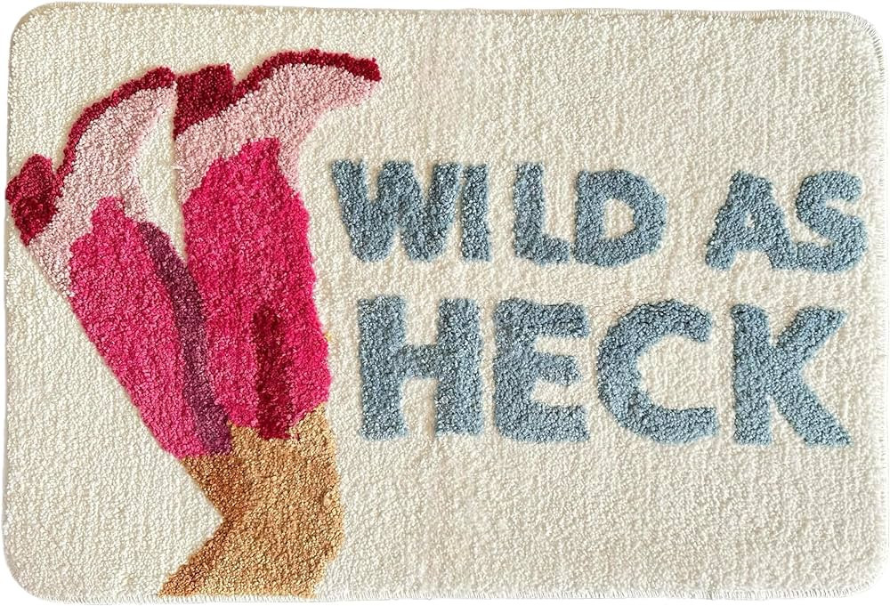 StockHouse Wild as Heck Bath Mat- Western Bathroom Rugs, Dorm Decor, Teen Bathroom Accessories, G... | Amazon (US)