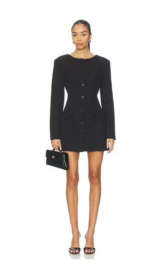 NBD x Christina Elezaj Amina Blazer Mini Dress in Black. - size S | Revolve Clothing (Global)