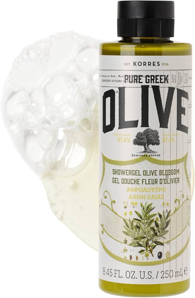 KORRES Shower Gel for Dry Skin, Moisturizing Body Wash Cleanser Made with Pure Greek Olive Oil, H... | Amazon (US)