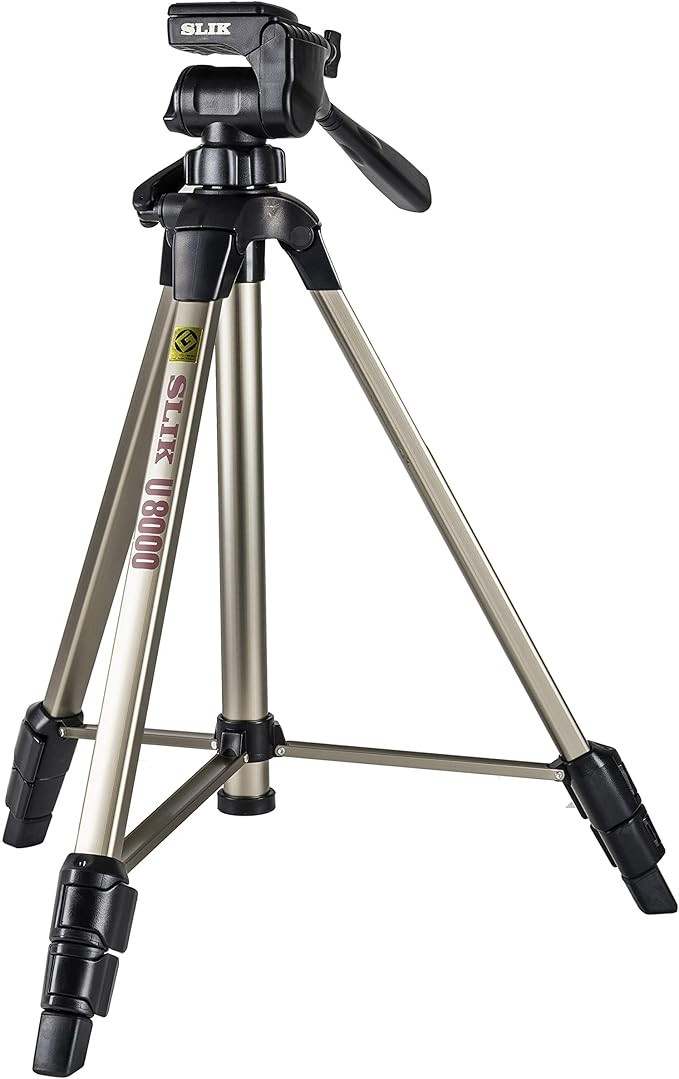SLIK U8000 Tripod with 3-Way, Pan-and-Tilt Head | Amazon (US)