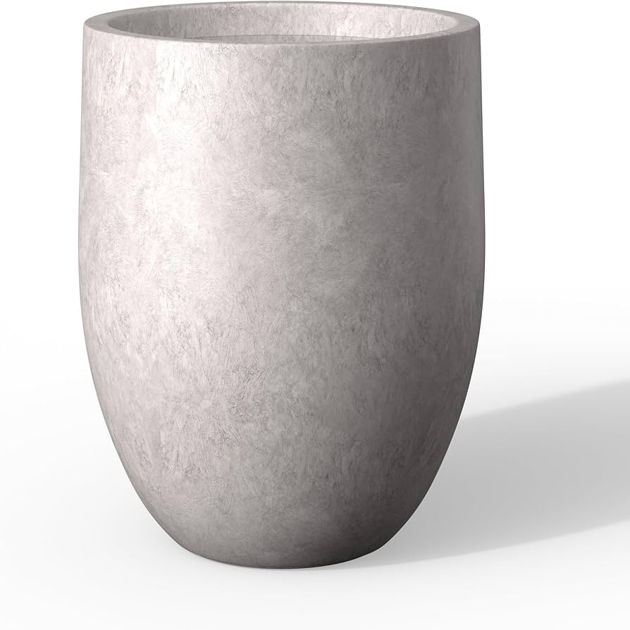 Kante Tall Concrete Planter, 21.7-Inch Height Light Gray Large Indoor Outdoor Plant Pot with Drai... | Amazon (US)