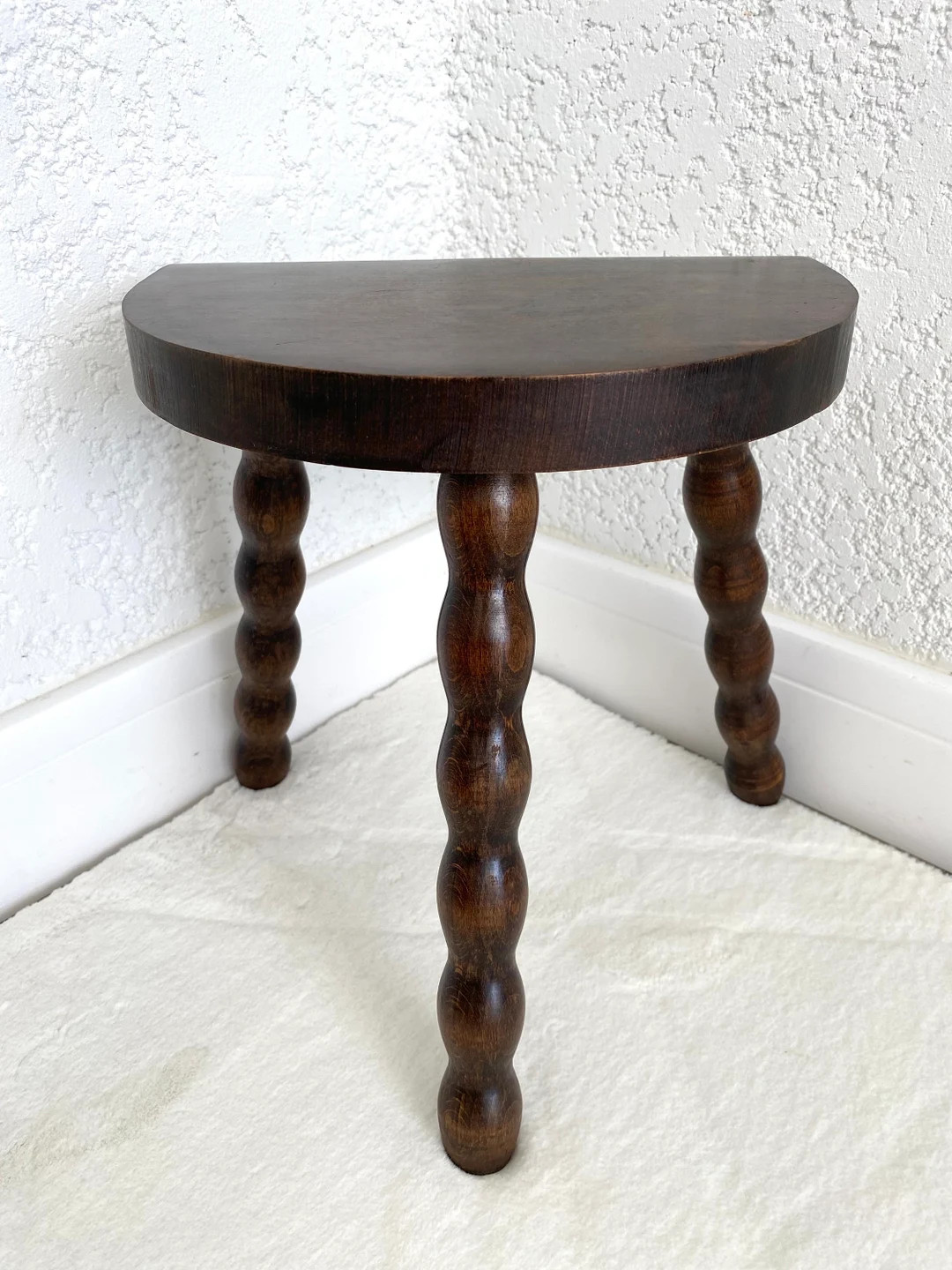 French Tripod Stool in Solid Turned Wood Turned Wood Saddle - Etsy | Etsy (US)