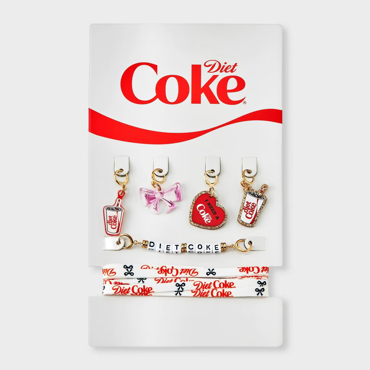 Women's Diet Coke Graphic Shoe Charms - White | Target