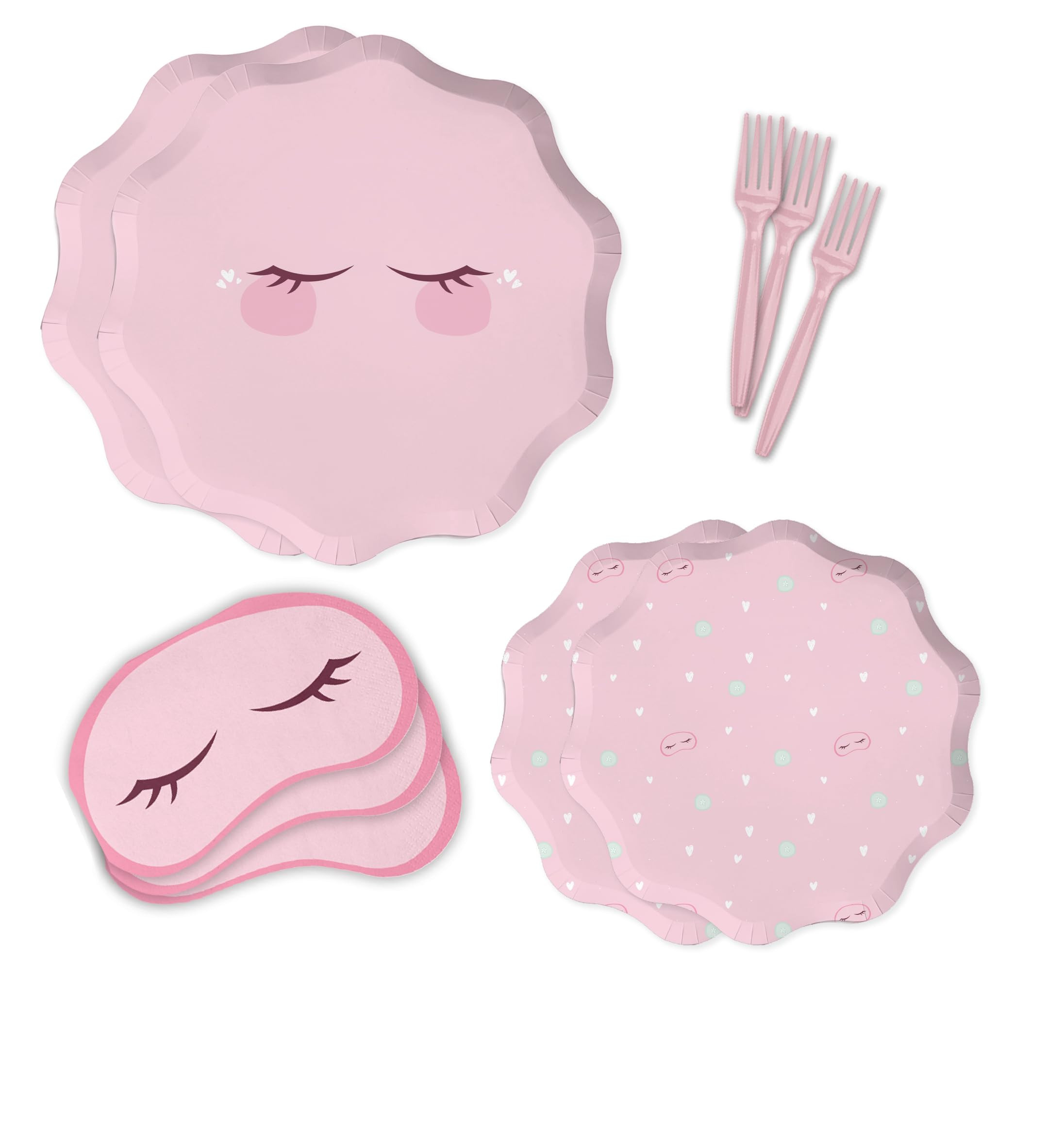 Modern Whimsy 64 Pcs Spa Party Paper Plates, Napkins & Forks | Spa Party Supplies for Girls | Sle... | Amazon (CA)