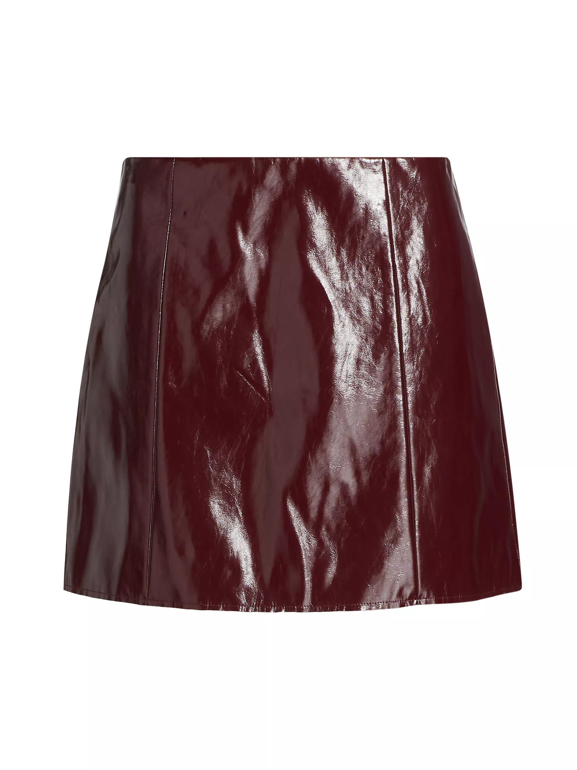 Ronny KoboKnox Faux Patent Leather A-line Miniskirt | Saks Fifth Avenue