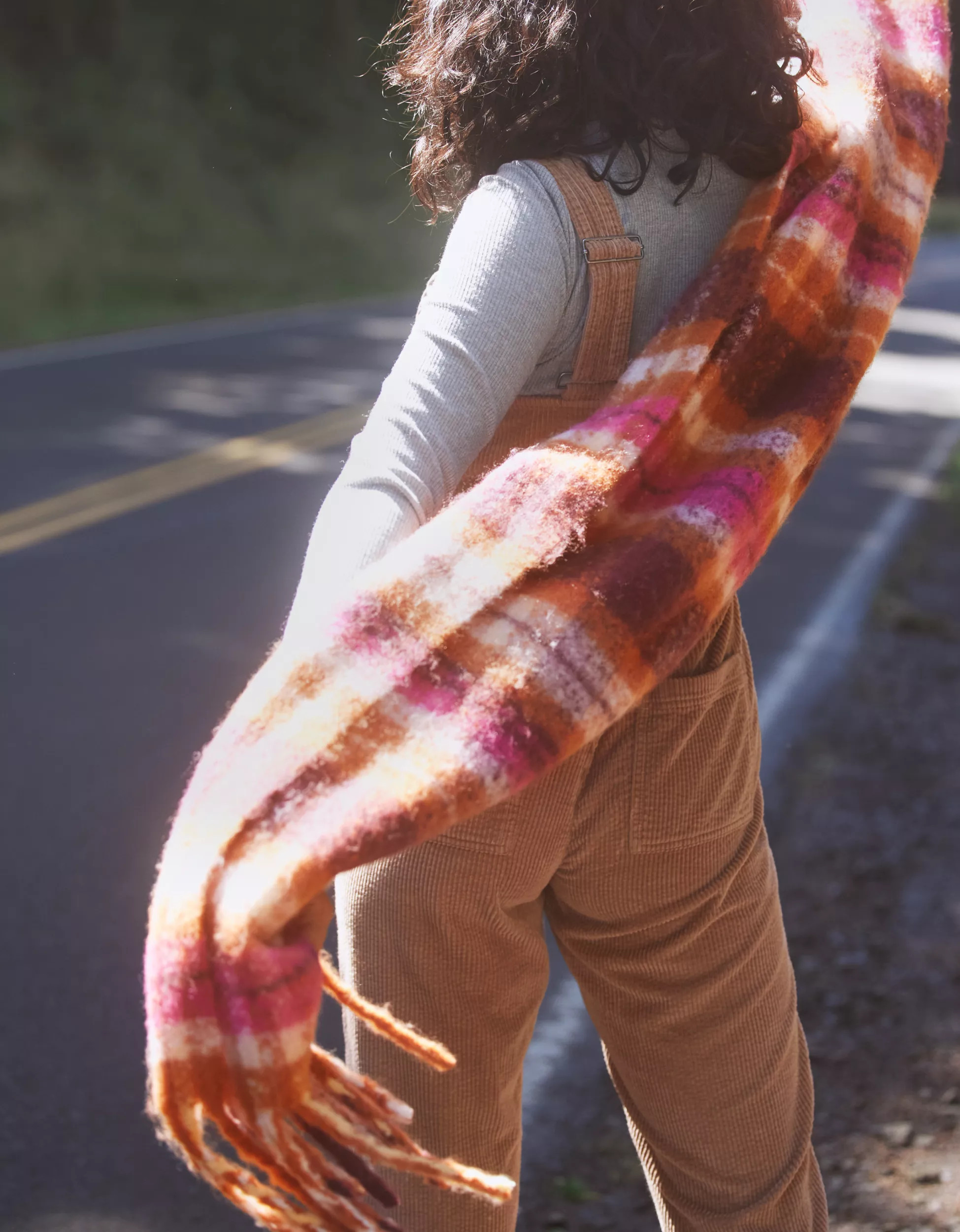 Aerie Plaid Brushed Heavyweight Scarf | American Eagle Outfitters (US & CA)