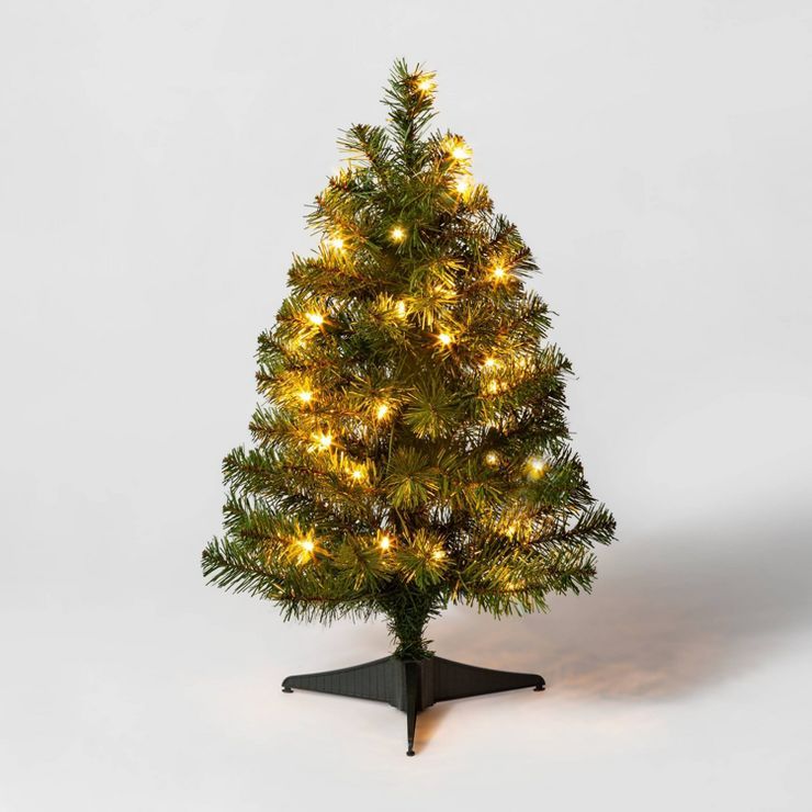 2ft Pre-lit Alberta Spruce Clear Lights Mini Artificial Christmas Tree  - Wondershop&#8482; | Target