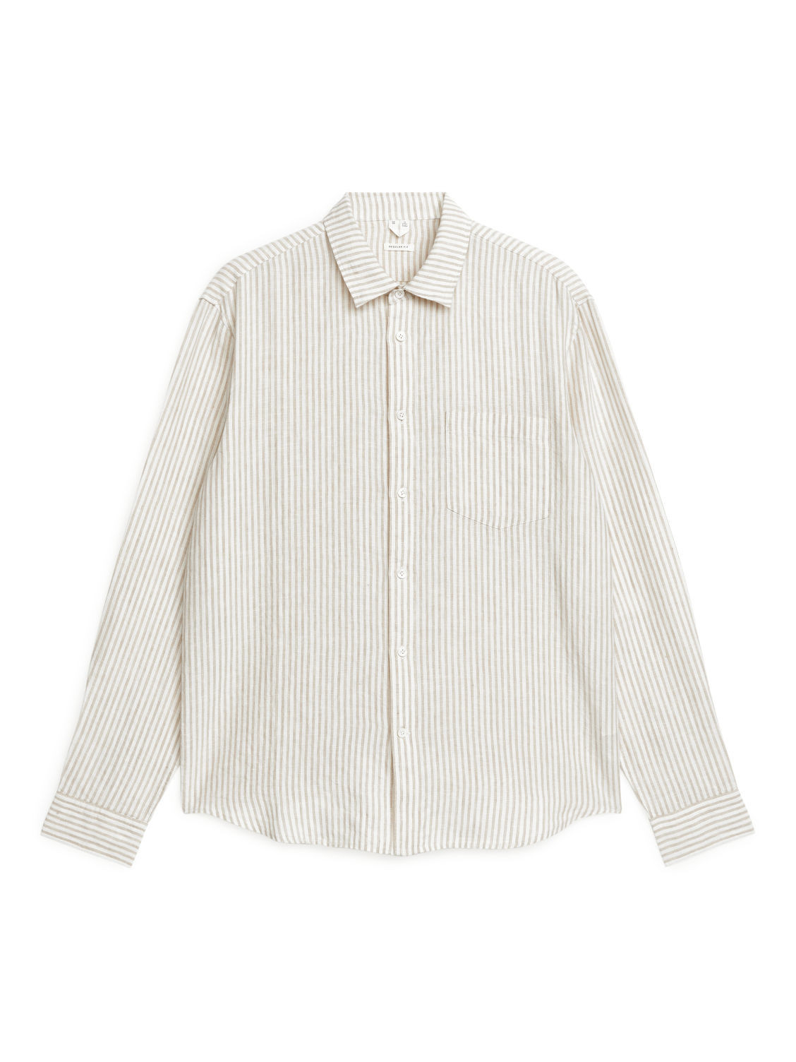 Regular-Fit Linen Shirt - Beige | ARKET (US&UK)