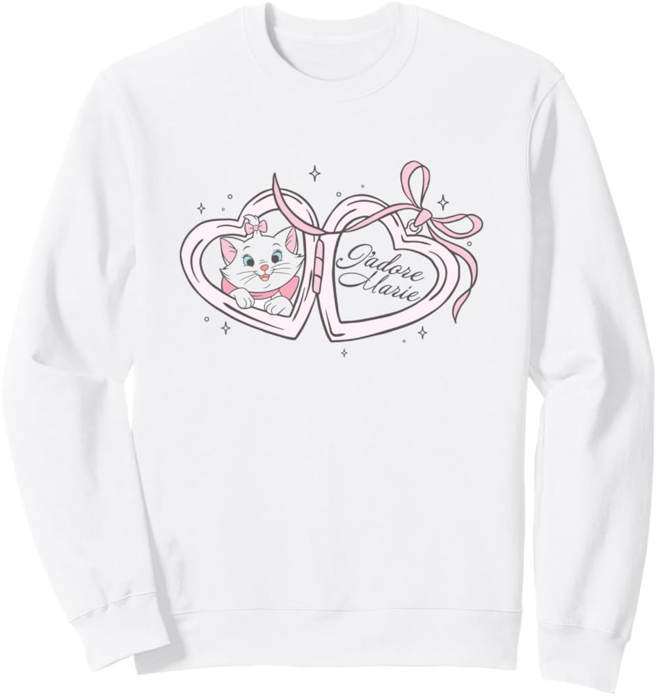 Disney The Aristocats J'adore Marie Heart Locket Portrait Sweatshirt | Amazon (US)