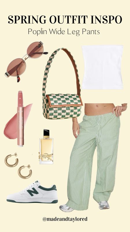 Spring outfit idea - linen poplin pants and a basic tube top dressed up with a fun bag and matching sneakers! Obsessed with these trends recently 

Spring outfit, spring fashion, outfit inspiration, style inspiration 

#LTKshoecrush #LTKstyletip #LTKfindsunder50