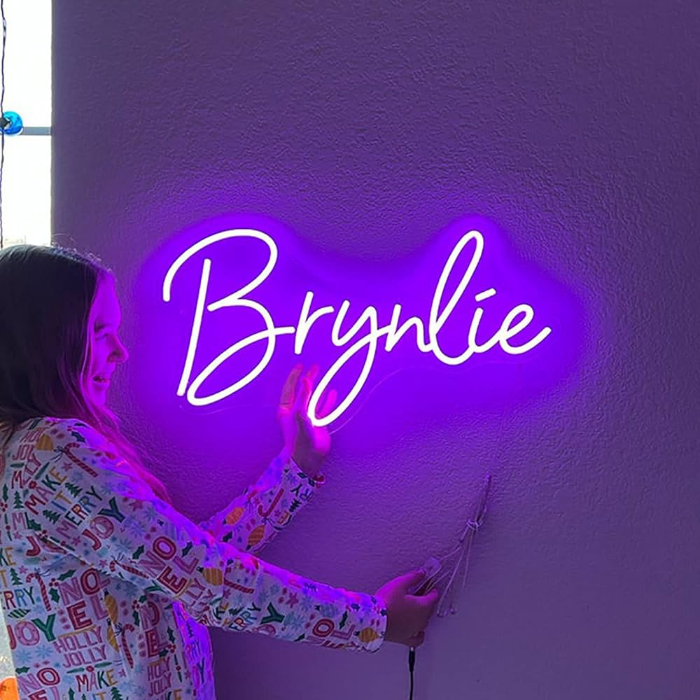 Custom Led Neon Signs for Home Bedroom Wall Decor, Personalized Large LED Neon Light Sign for Wed... | Amazon (US)