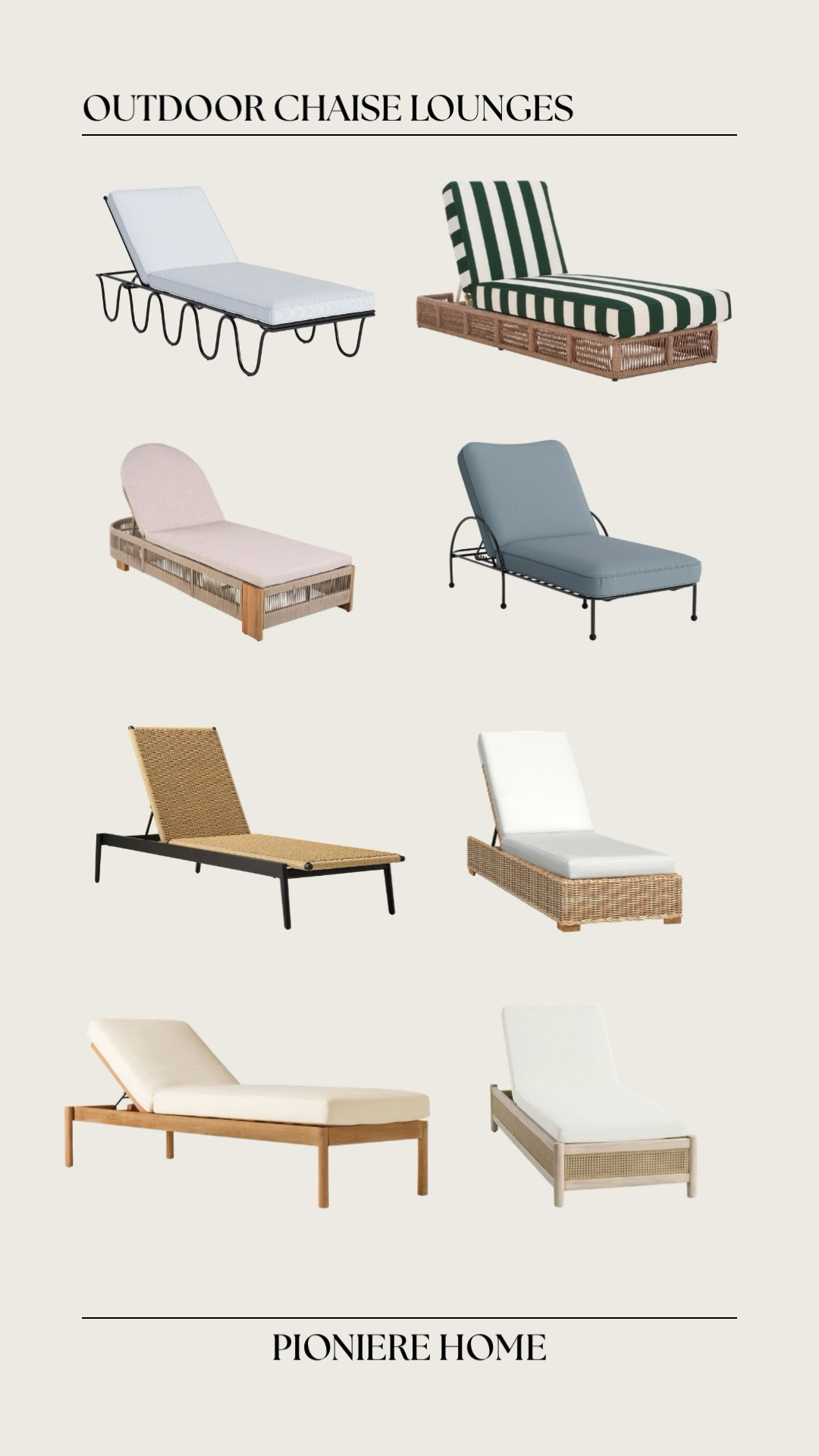 Outdoor chaise lounges. Patio furniture, wicker outdoor chairs, metal outdoor chaise lounges, lounges chairs

#LTKSeasonal #LTKHome #LTKSaleAlert