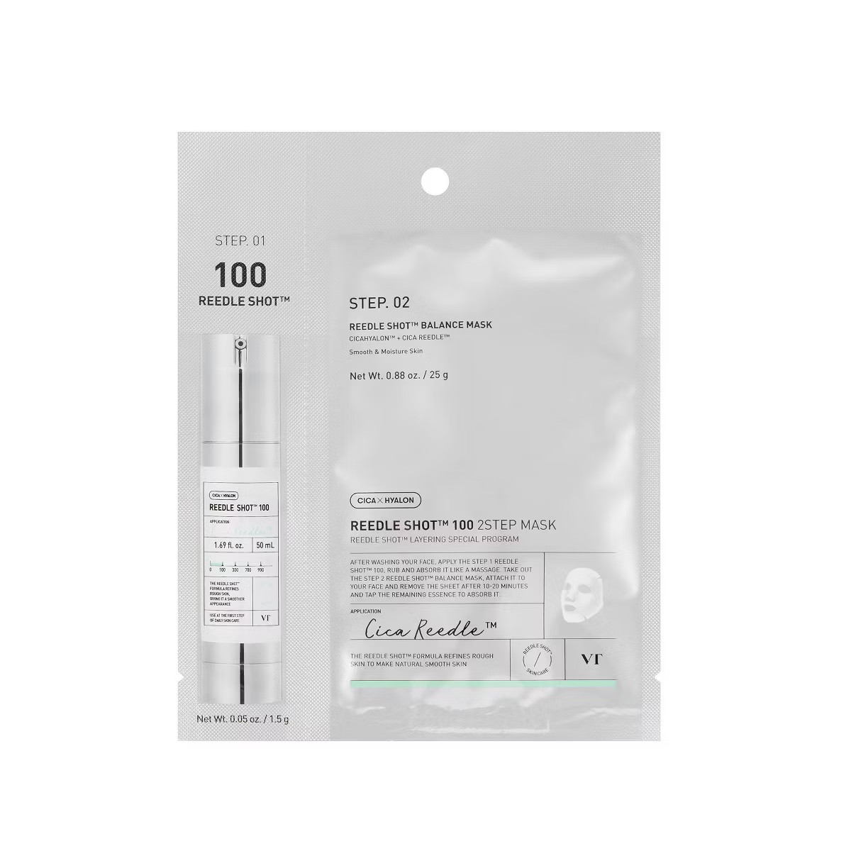VT Cosmetics Reedle Shot 100 2-Step Sheet Mask | Target