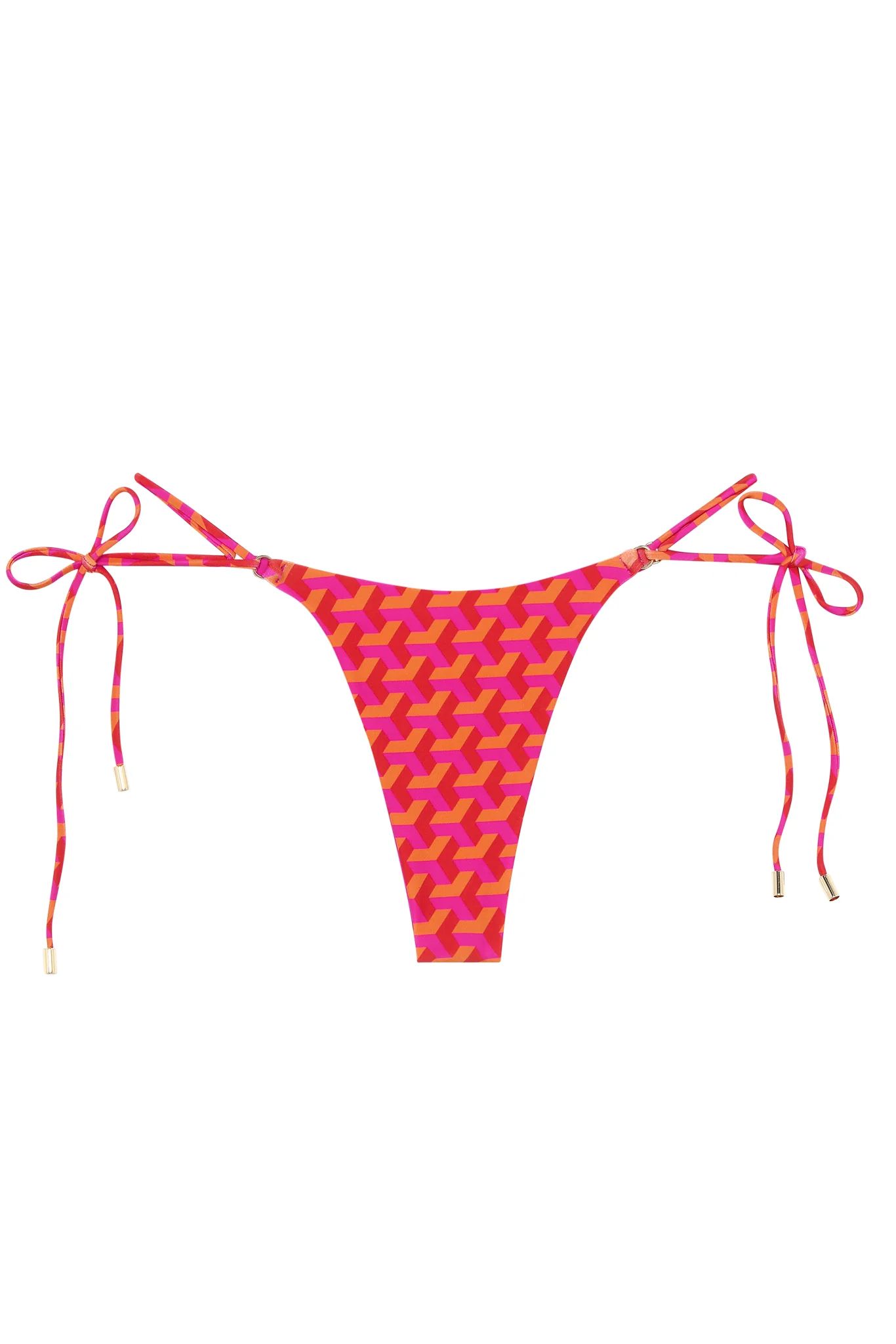 Hanalei Bottom - Fuchsia Geo | Monday Swimwear