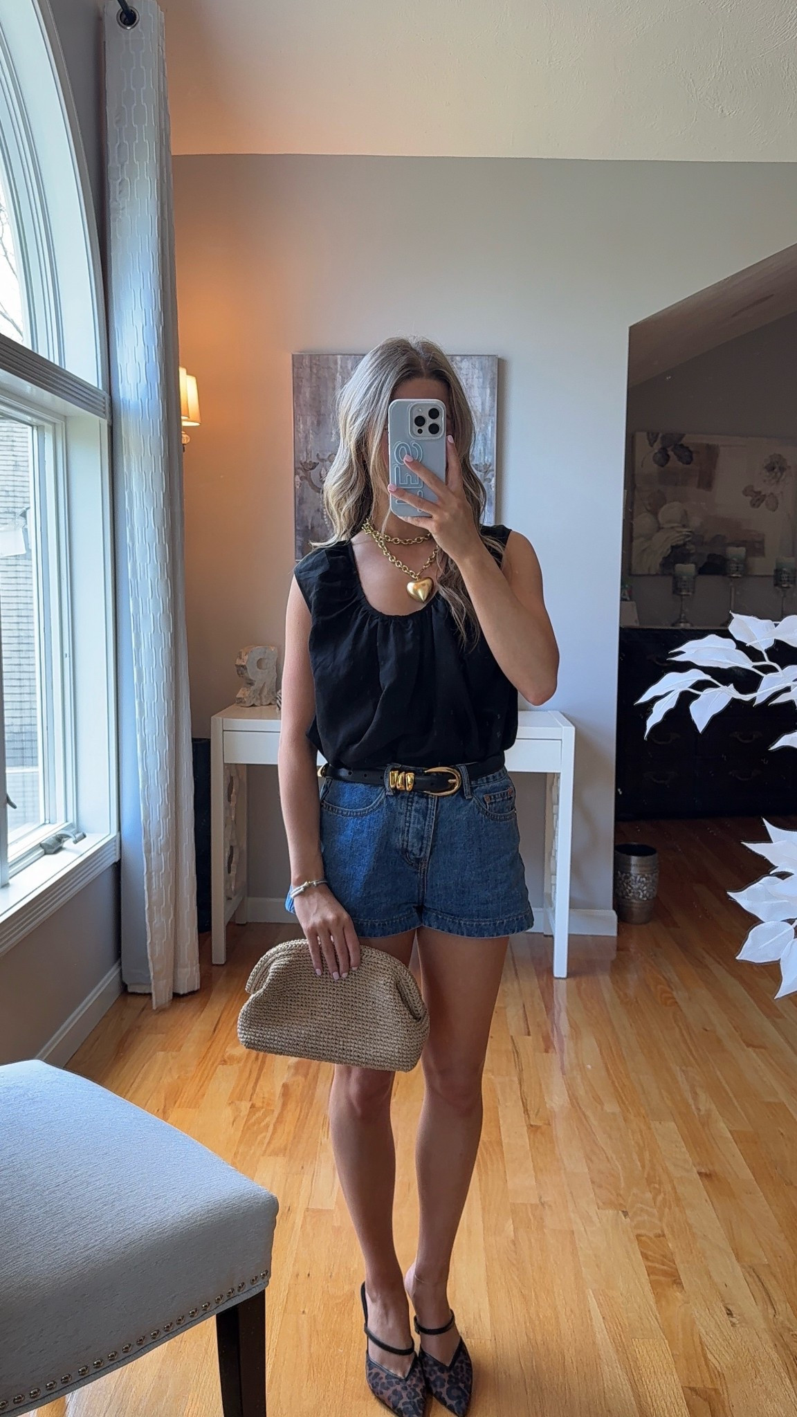 wearing xxs in top and 23 in jean shorts! ( heels are old from target) 

#LTKSeasonal #LTKU #LTKootd