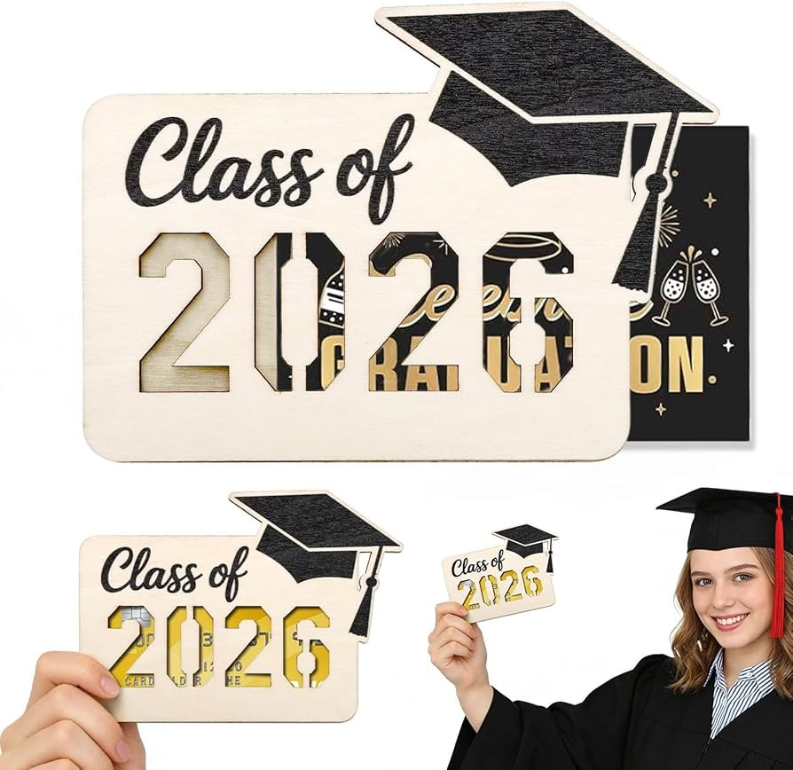 PETKNOWS 6 Pcs Graduation Gift Card Holders 2026 Wooden Graduation Money Holder Sturdy Graduation... | Amazon (US)