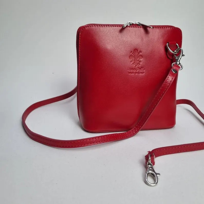 Italienische Leder Rote Umh\u00e4ngetasche Handgemachte Schultertasche - Etsy.de | Etsy (Global)