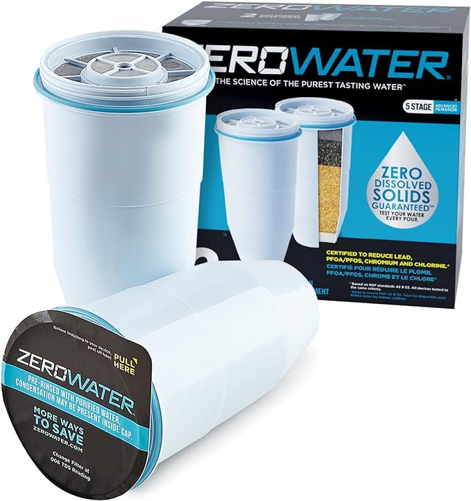 ZeroWater Official Replacement Filter - 5-Stage 0 TDS Filter Replacement - System IAPMO Certified... | Amazon (US)