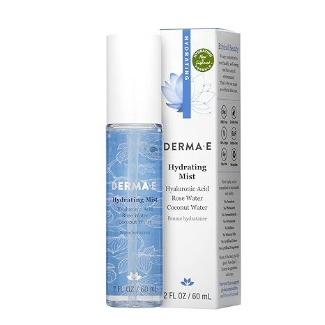 DERMA E Hydrating Face Mist with Hyaluronic Acid – Facial Moisturizer Spray with Rose and Cocon... | Amazon (US)