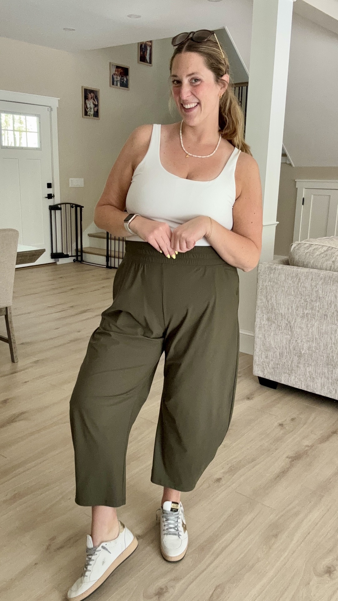 Such a perfect, easy Sunday outfit! I think I will be living in this until further notice. The longline sports bra is easy to throw on and is still long enough for the high waisted barrel pant! As always I need to get this in more colors. I am wearing an XL in both the top and the bottom.

#LTKMidsize #LTKootd