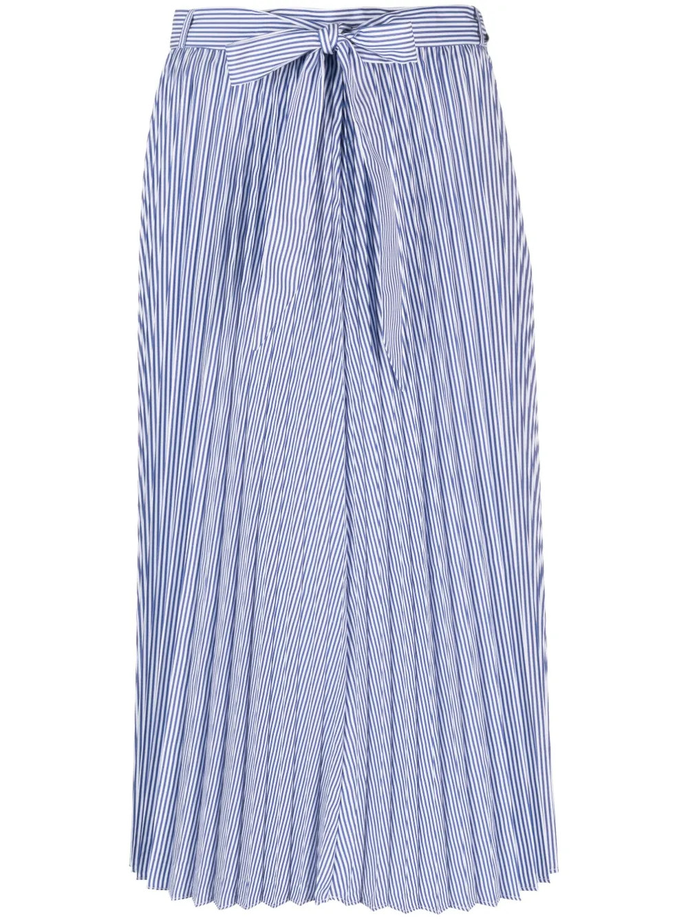 Tommy Hilfiger Ithaka-stripe Pleated Midi Skirt | Blue | FARFETCH MY | Farfetch Global